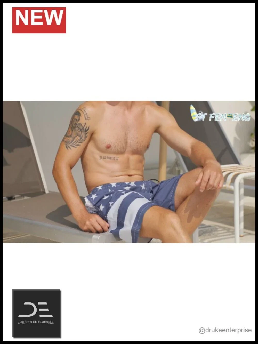 Quick Dry Board Shorts with Mesh Lining for Men